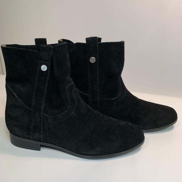 Frye Sarah Shorty Black Suede Ankle Boot - Picture 2 of 8